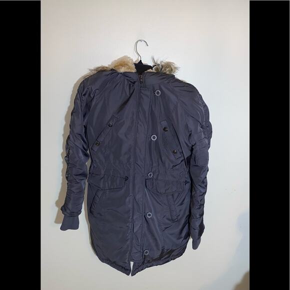 STEVE MADDEN WOMENS PARKA WITH FUR HOOD SIZE S/P - Picture 1 of 3
